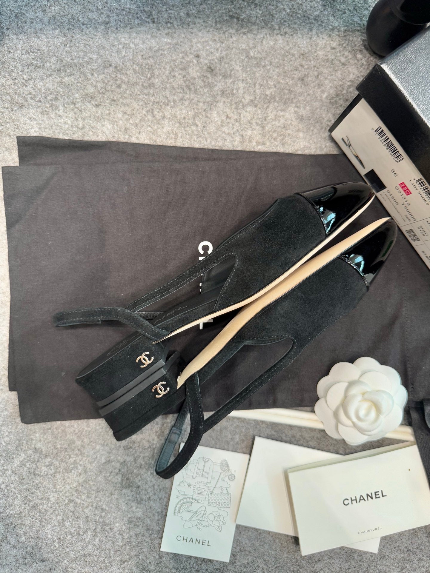 Chanel Suede Slingback Heels