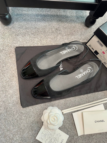 Chanel Suede Slingback Heels