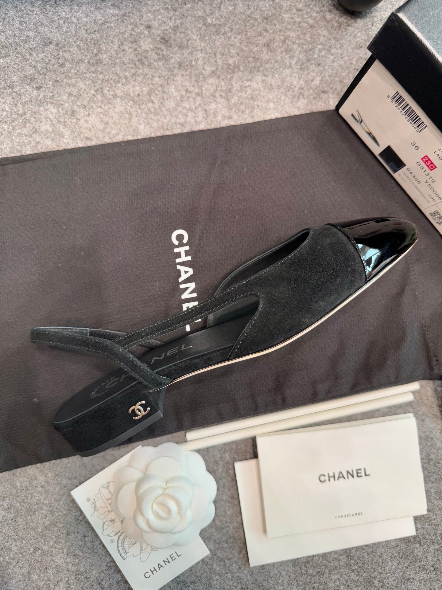 Chanel Suede Slingback Heels