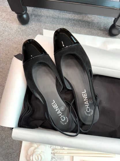 Chanel Suede Slingback Heels
