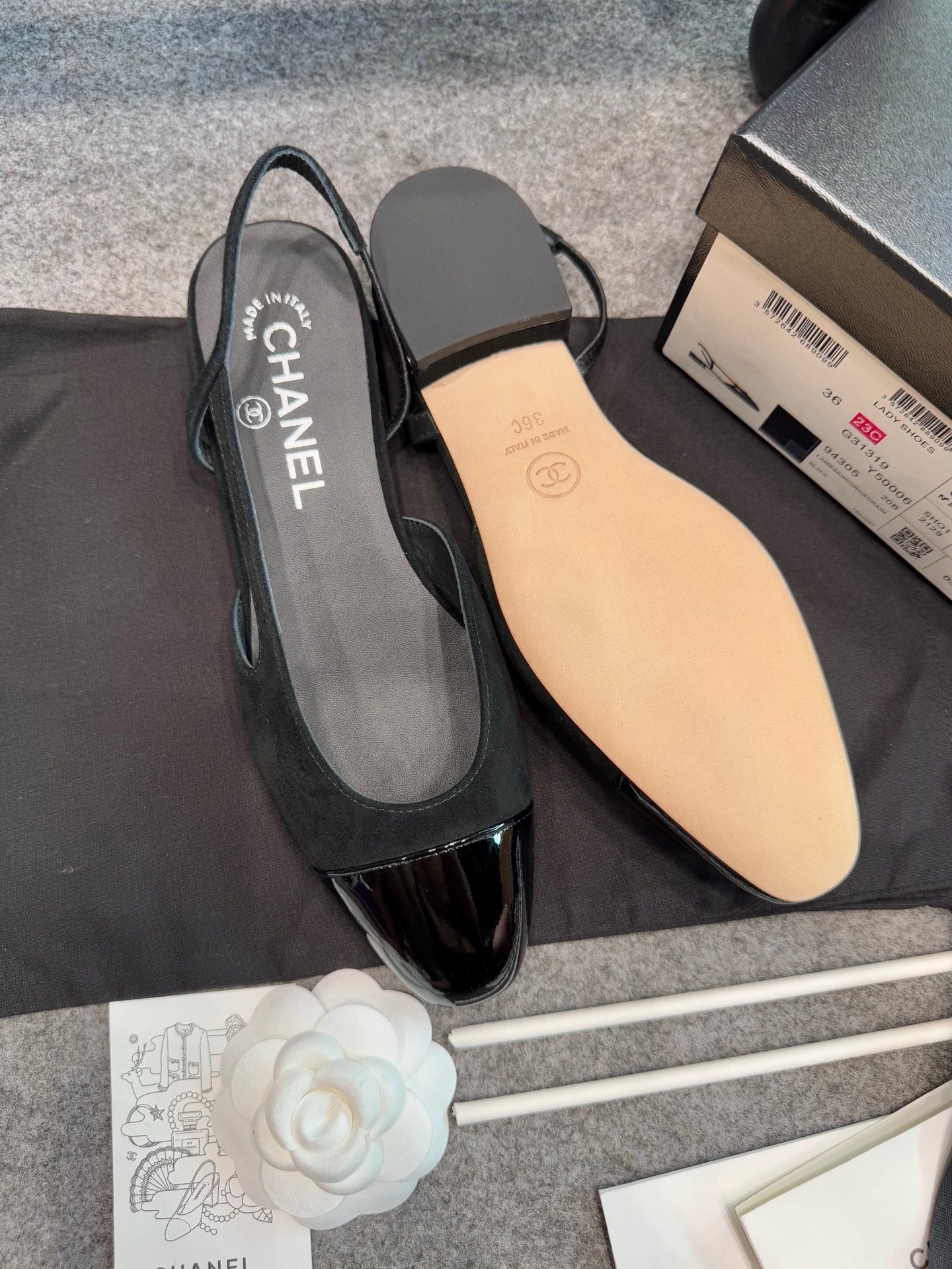 Chanel Suede Slingback Heels