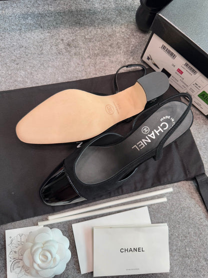 Chanel Suede Slingback Heels