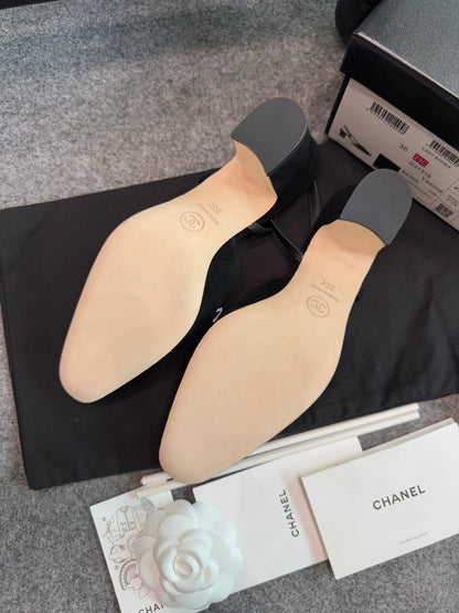 Chanel Suede Slingback Heels