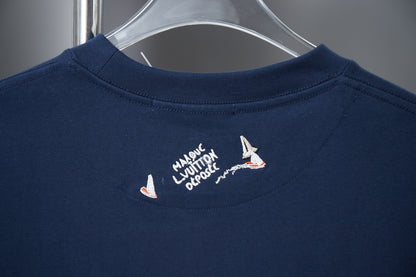 Louis Vuitton Colorful Embroidery Sailing Boat T-Shirt – 26SS Early Spring Collection
