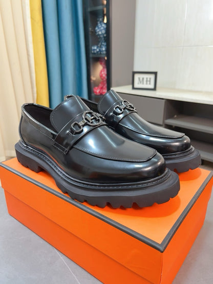 Hermès Business Leather Loafers