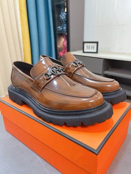 Hermès Business Leather Loafers