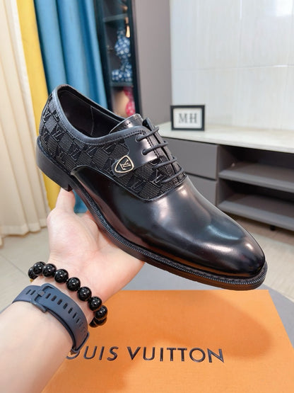 Louis Vuitton Men's Business Casual Leather Shoes
