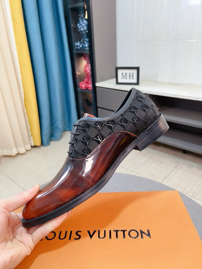 Louis Vuitton Men's Business Casual Leather Shoes