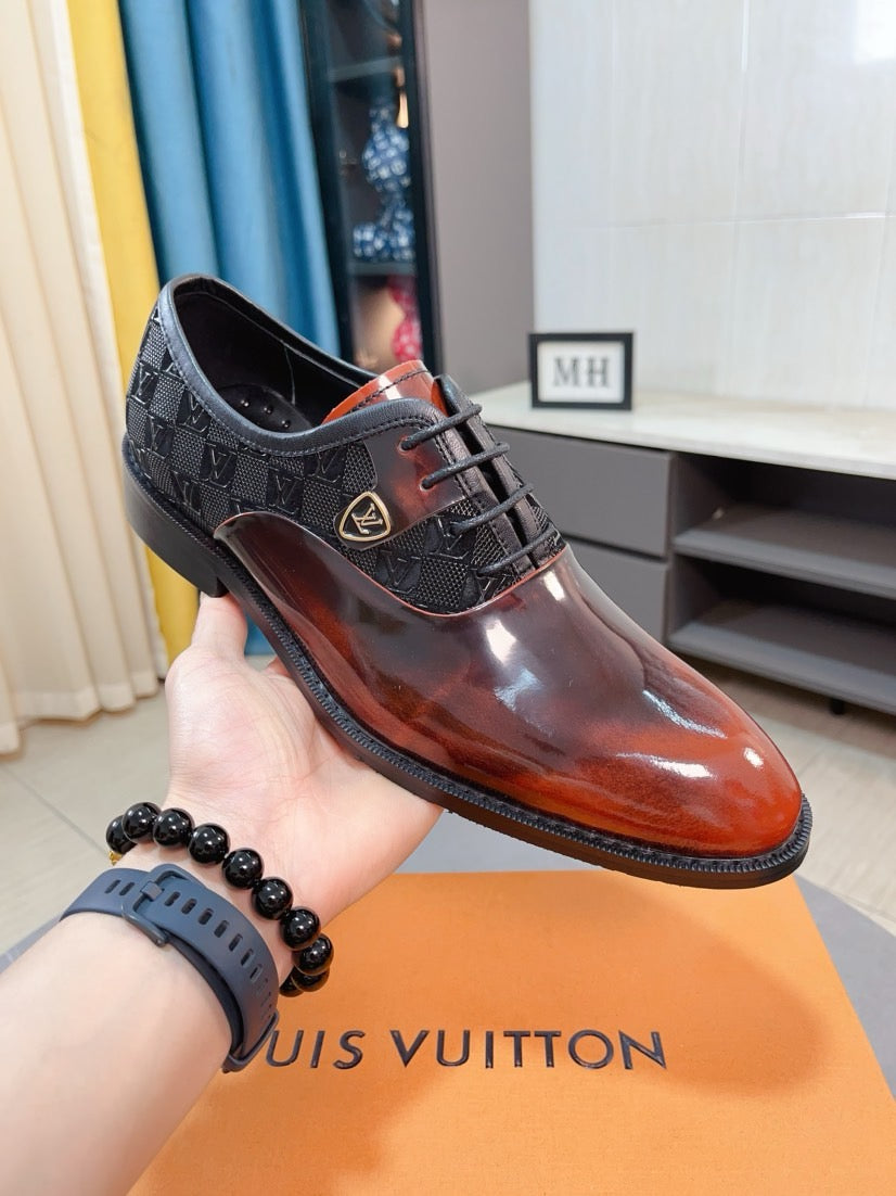 Louis Vuitton Men's Business Casual Leather Shoes