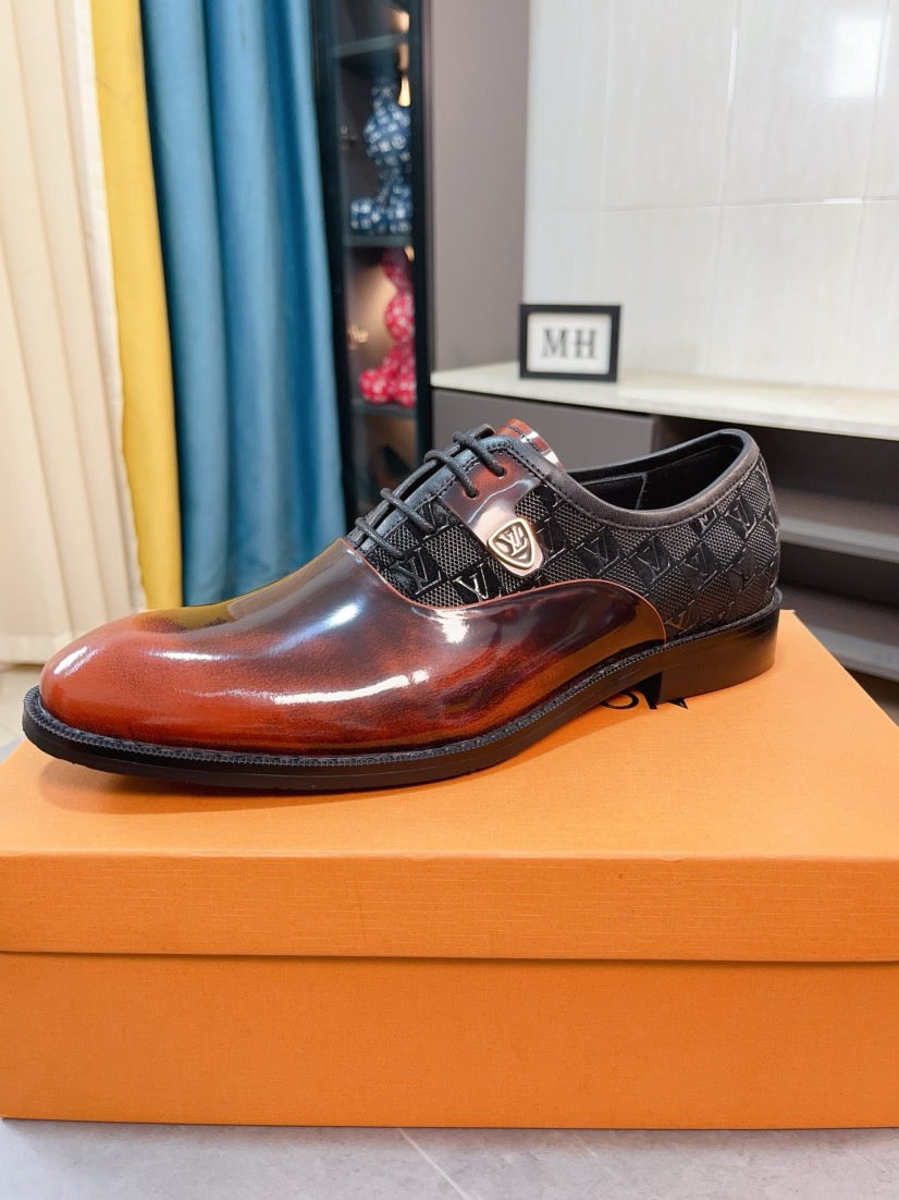 Louis Vuitton Men's Business Casual Leather Shoes
