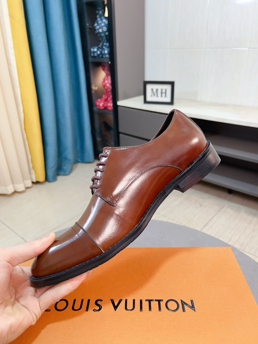 Louis Vuitton Men's Business Casual Leather Shoes