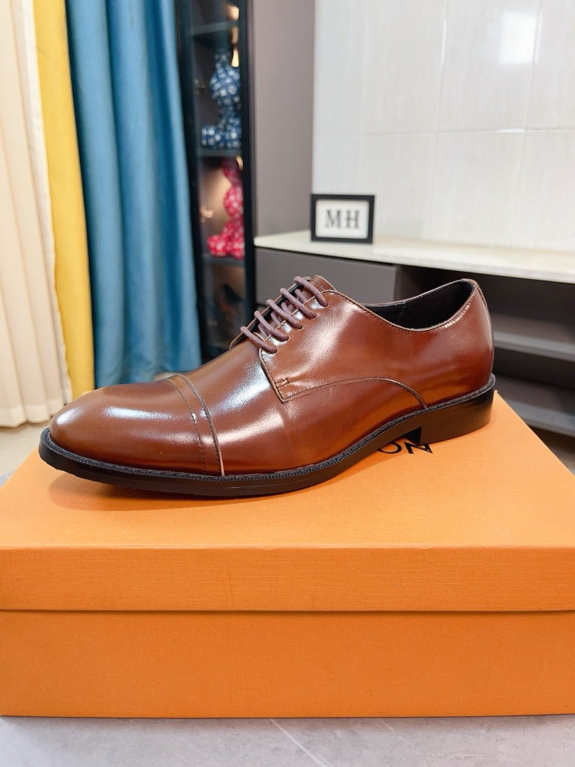Louis Vuitton Men's Business Casual Leather Shoes