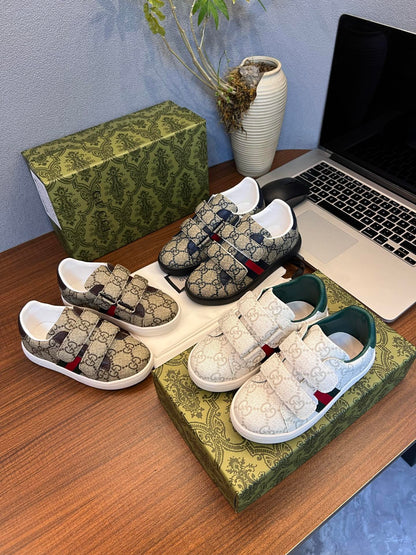 Gucci Kids Sheepskin-Lined Sneakers