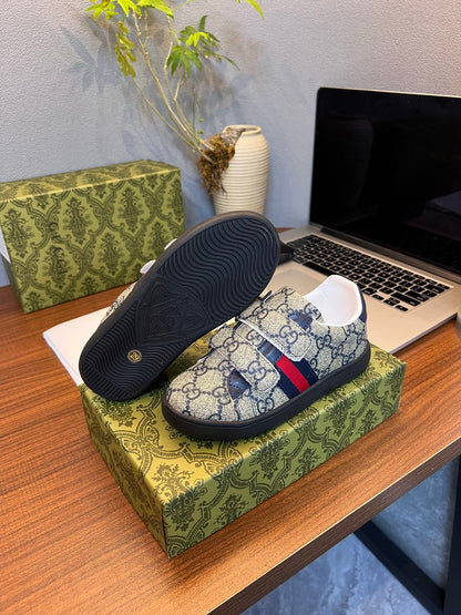 Gucci Kids Sheepskin-Lined Sneakers