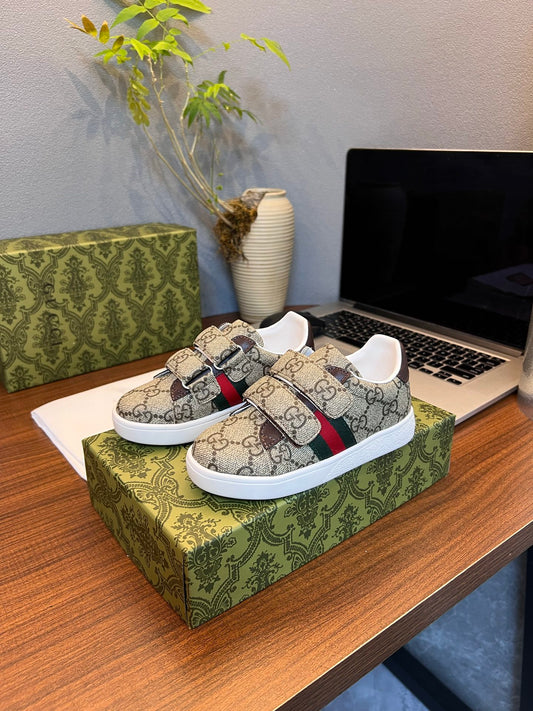 Gucci Kids Sheepskin-Lined Sneakers