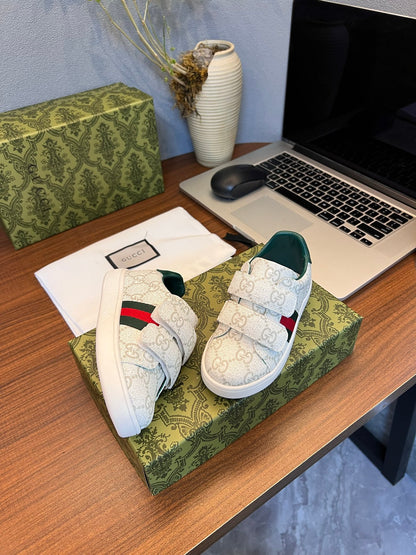 Gucci Kids Sheepskin-Lined Sneakers