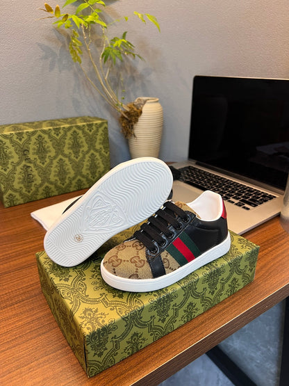 Gucci Kids Sheepskin-Lined Sneakers