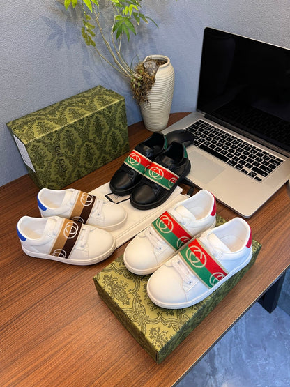 Gucci Kids Sheepskin-Lined Sneakers