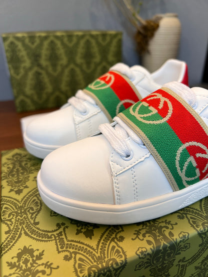 Gucci Kids Sheepskin-Lined Sneakers