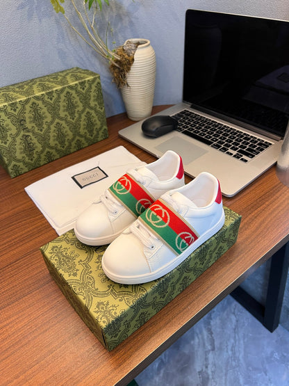 Gucci Kids Sheepskin-Lined Sneakers
