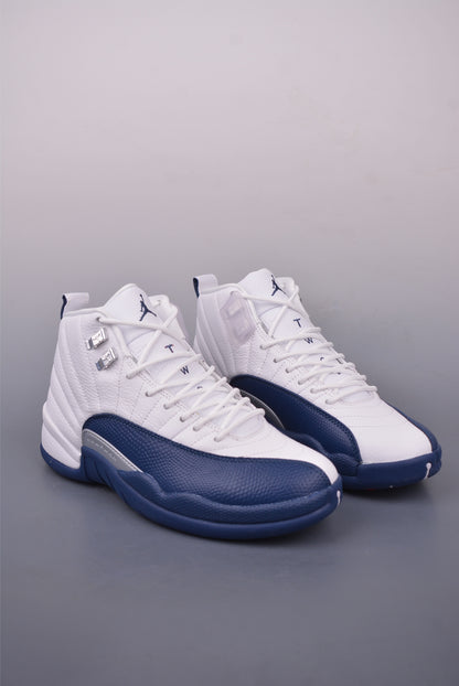Air Jordan AJ12 White/Blue Basketball Shoes