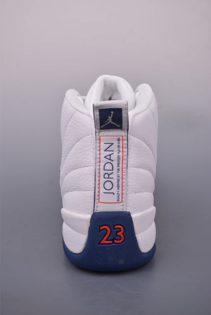 Air Jordan AJ12 White/Blue Basketball Shoes