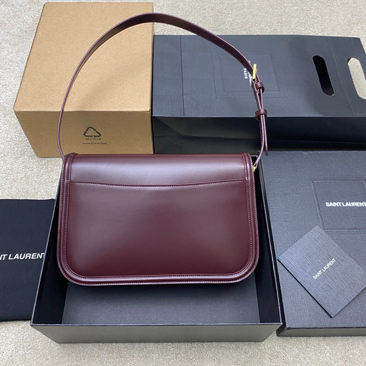 Saint Laurent Solferino Box Leather Crossbody Bag