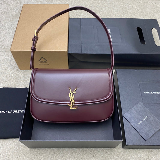 Saint Laurent Solferino Box Leather Crossbody Bag