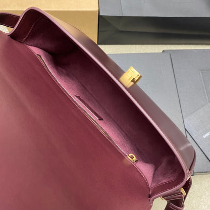 Saint Laurent Solferino Box Leather Crossbody Bag