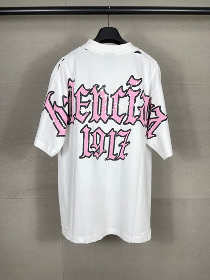 Balenciaga Paris Art Print Distressed T-Shirt – 25SS