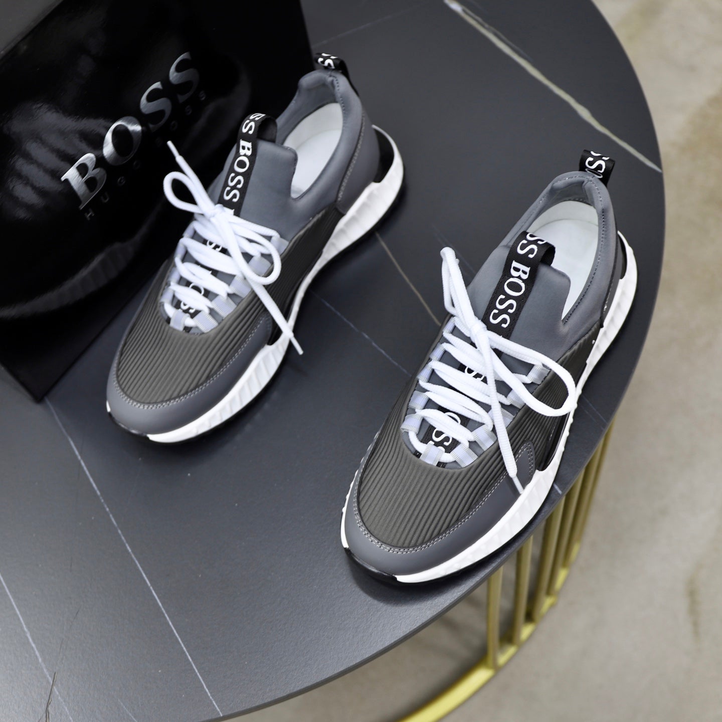 Boss Men's Knit Sport Sneakers