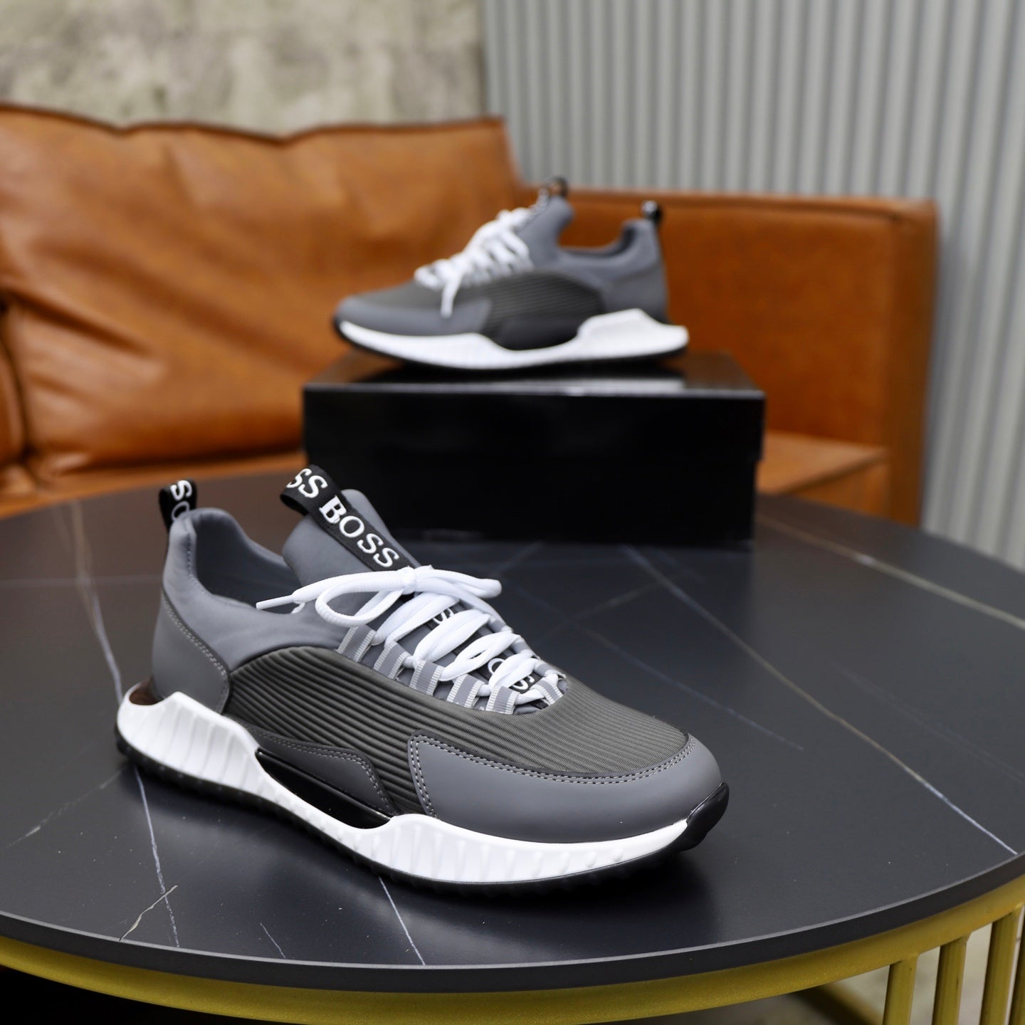 Boss Men's Knit Sneakers
