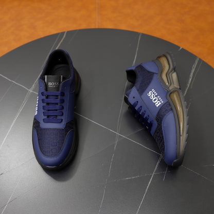 Boss Men's Knit Casual Sneakers