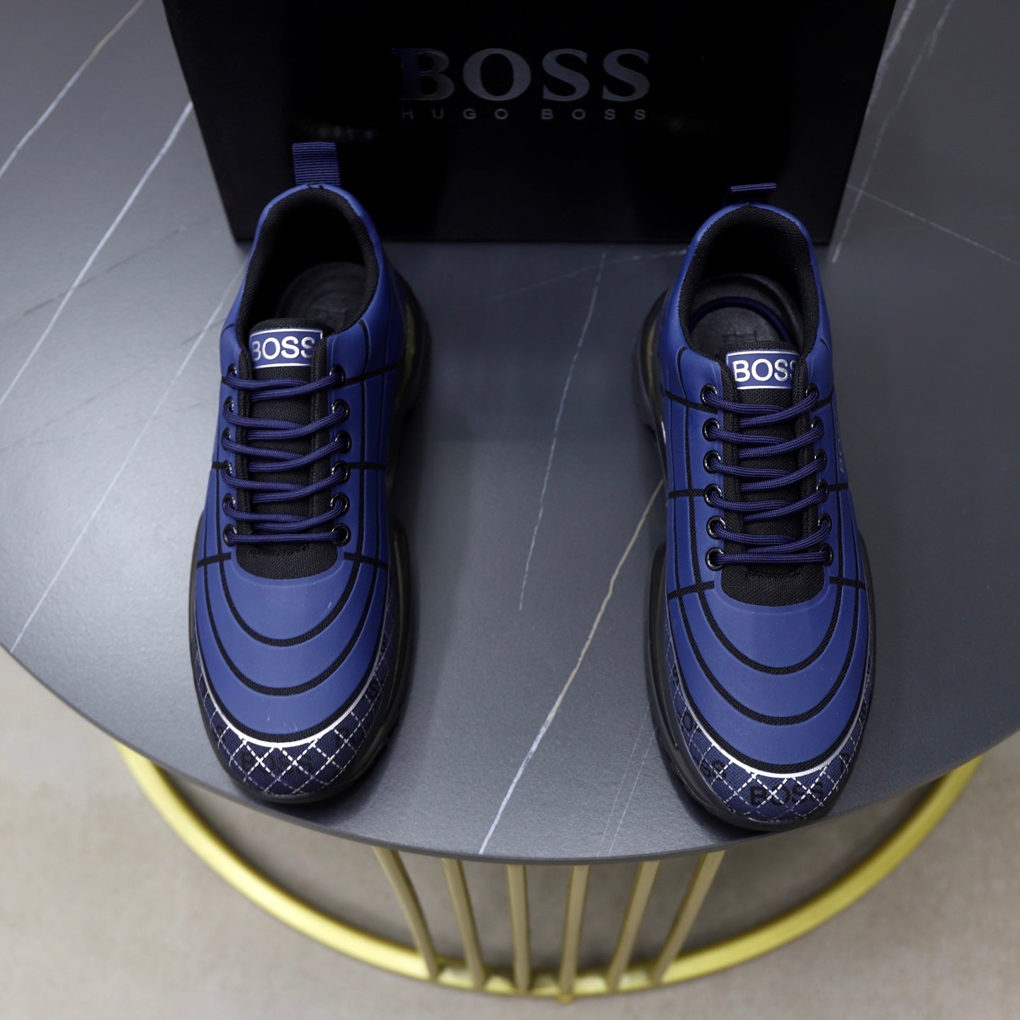 Boss Men's Knit Casual Sneakers