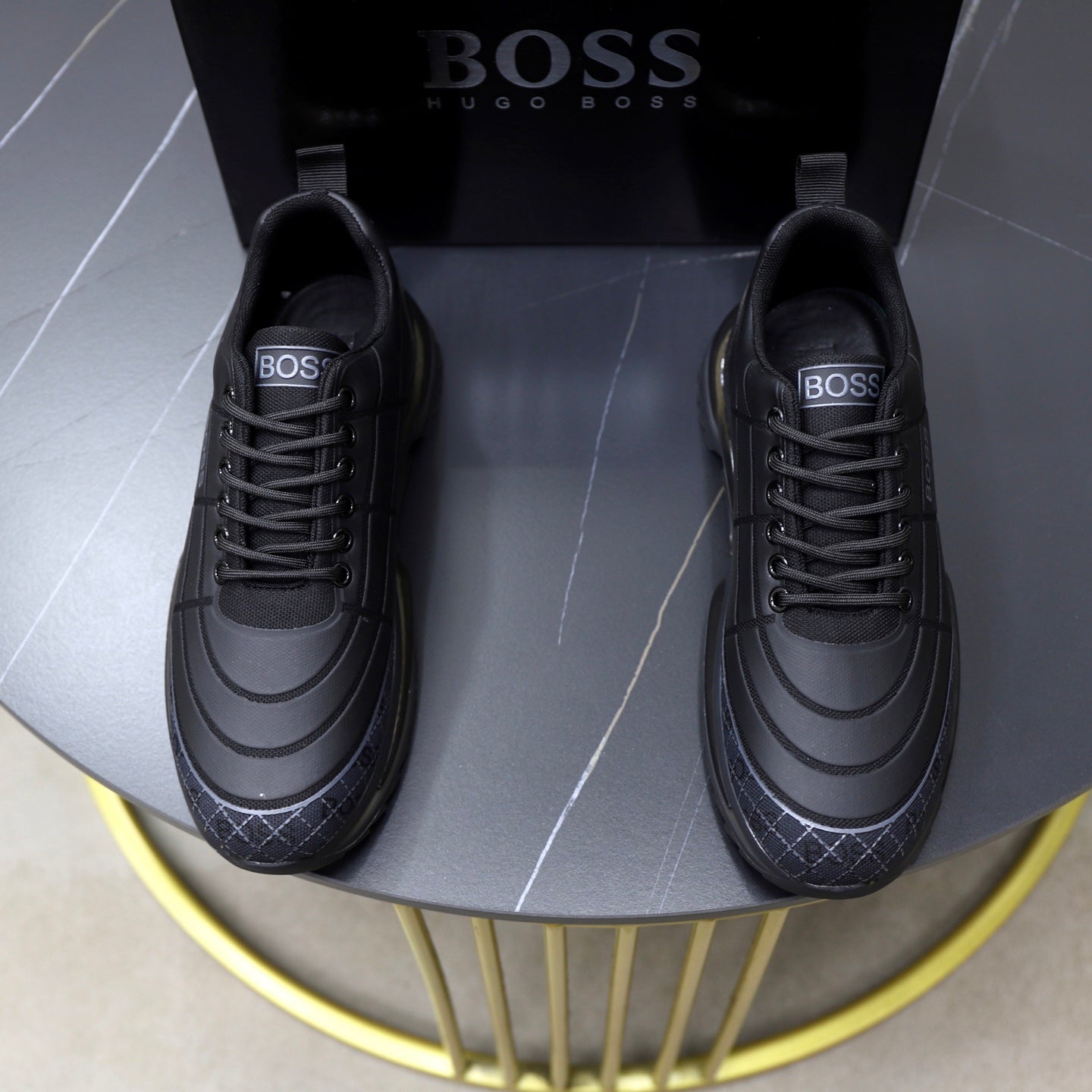 Boss Men's Knit Casual Sneakers