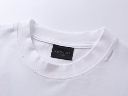 Balenciaga Paris Art Print Distressed T-Shirt – 25SS
