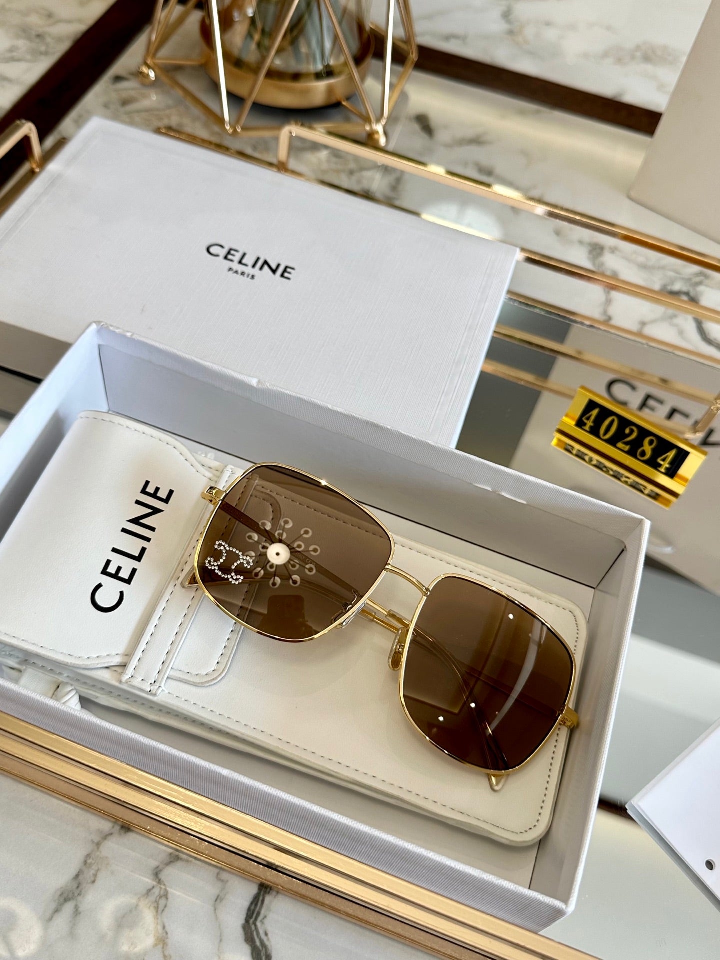 Celine Polarized Acetate Sunglasses