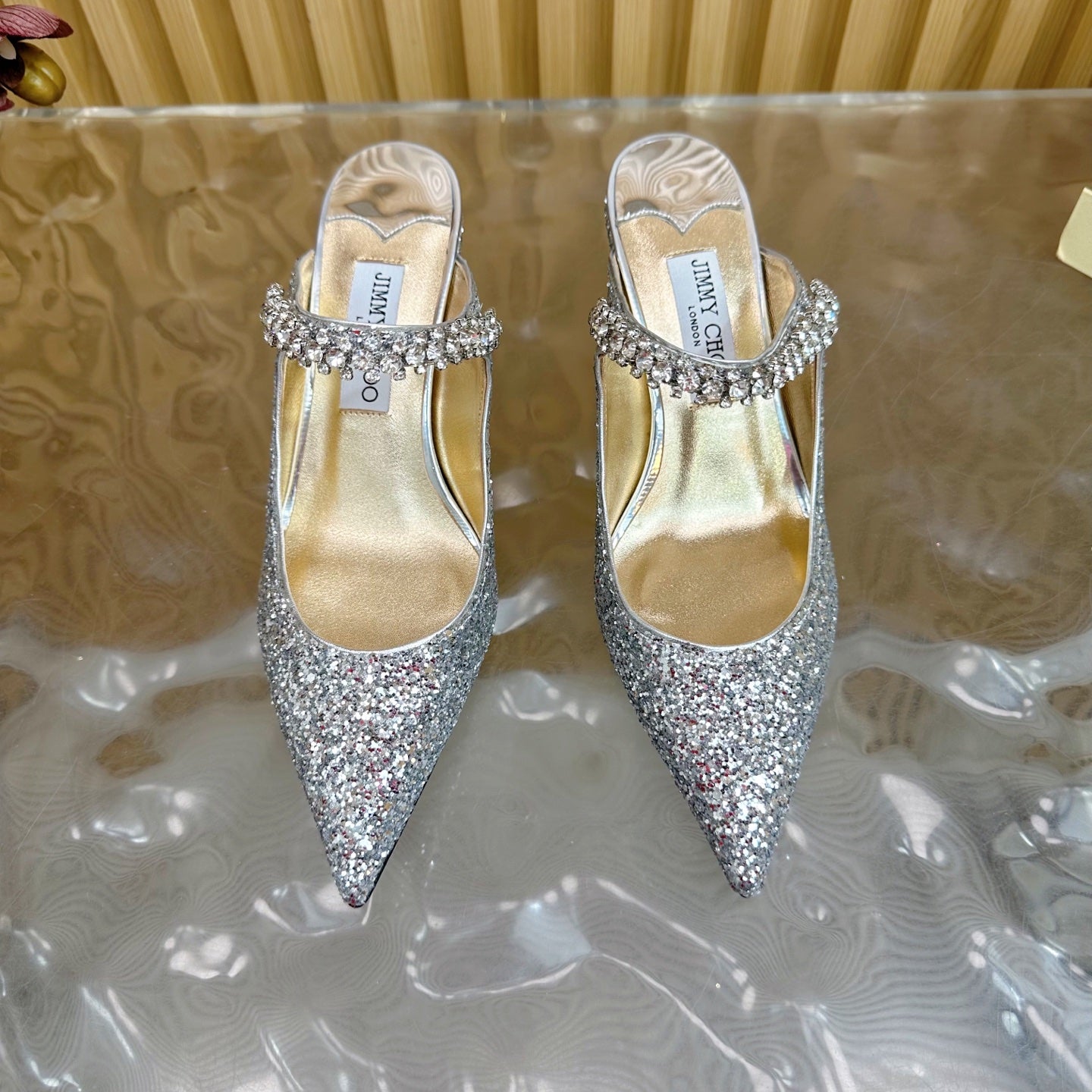 Jimmy Choo Sequined Evening Heels – 2025SS