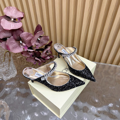 Jimmy Choo Sequined Evening Heels – 2025SS