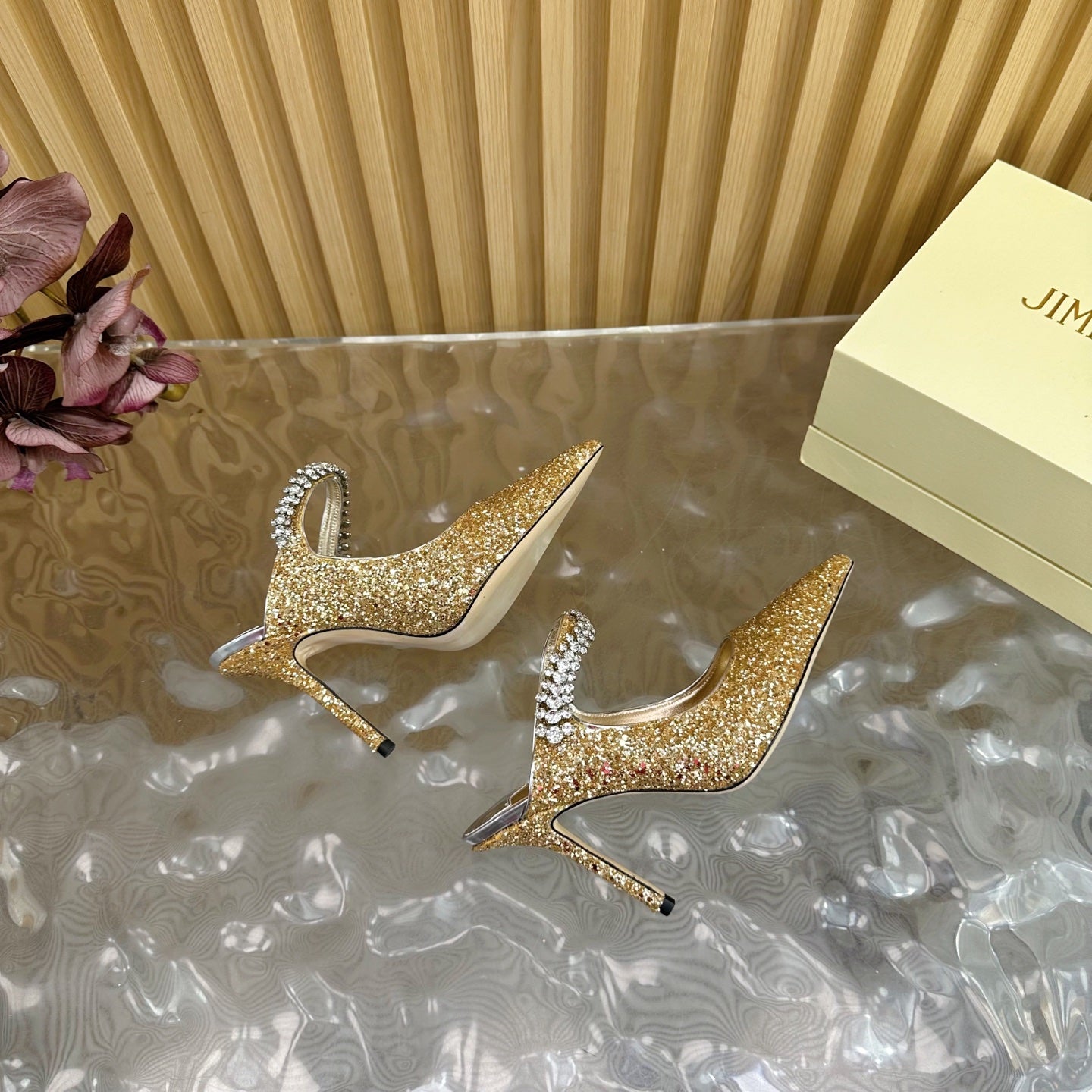 Jimmy Choo Sequined Evening Heels – 2025SS