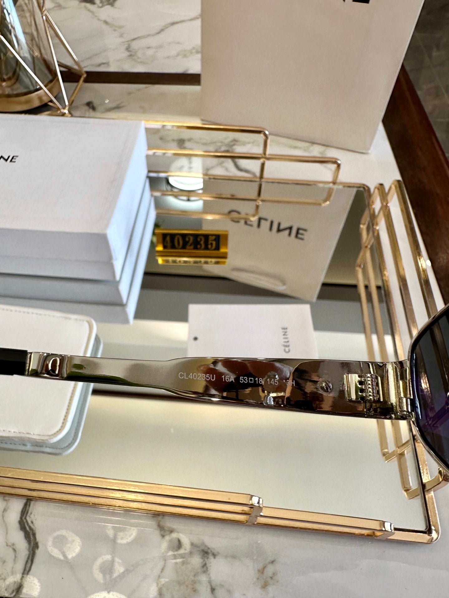 Celine Polarized Acetate Sunglasses