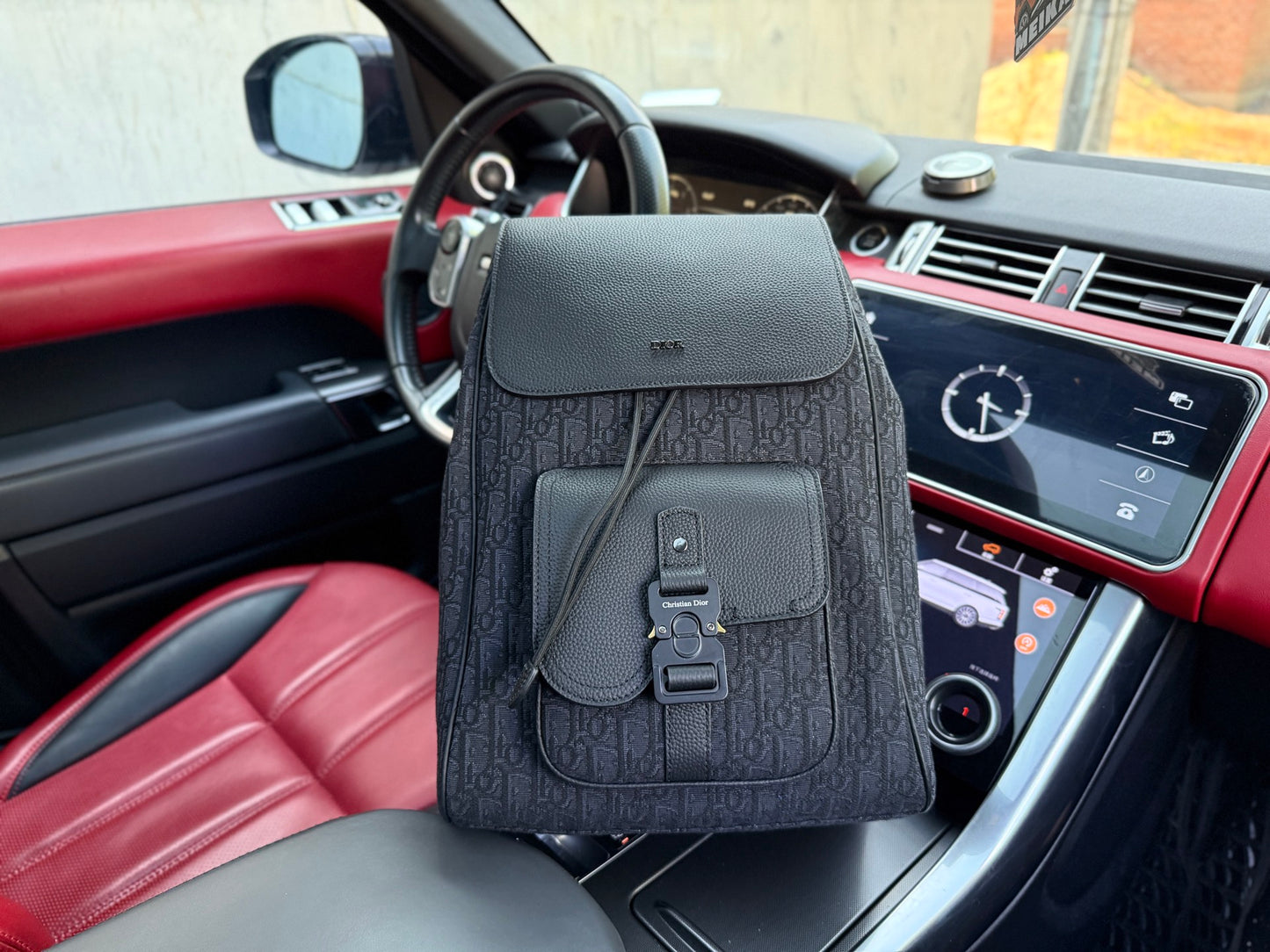 Dior Saddle Grained Leather Backpack