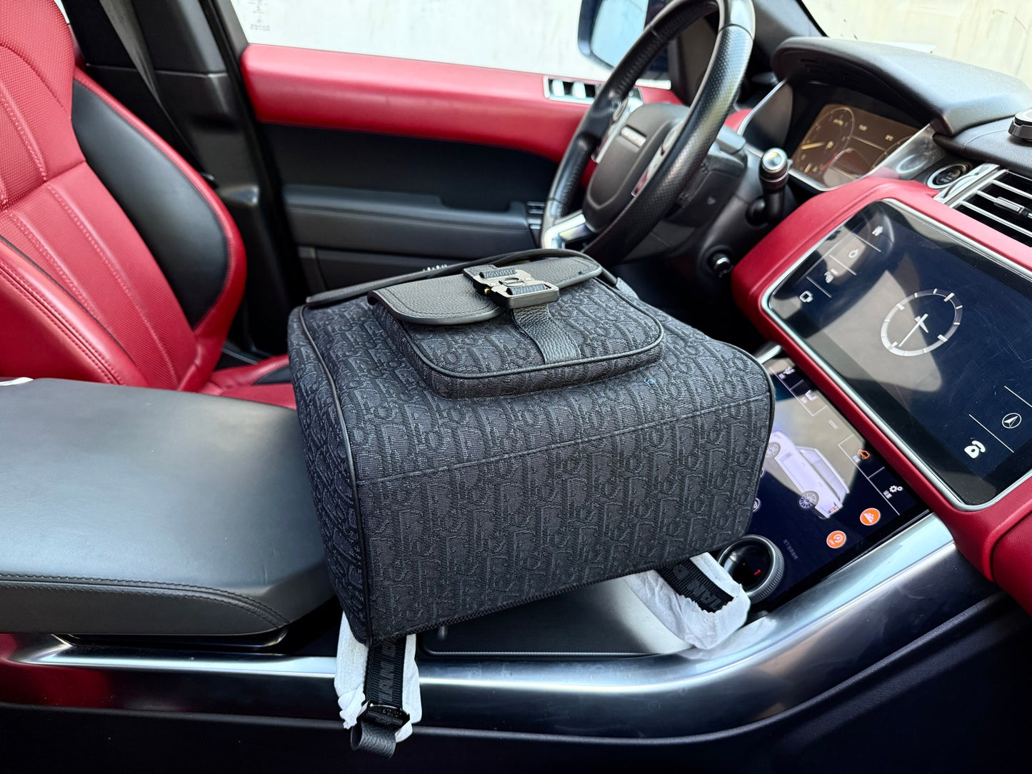 Dior Saddle Grained Leather Backpack