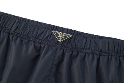 Prada Re-Nylon Logo Beach Shorts