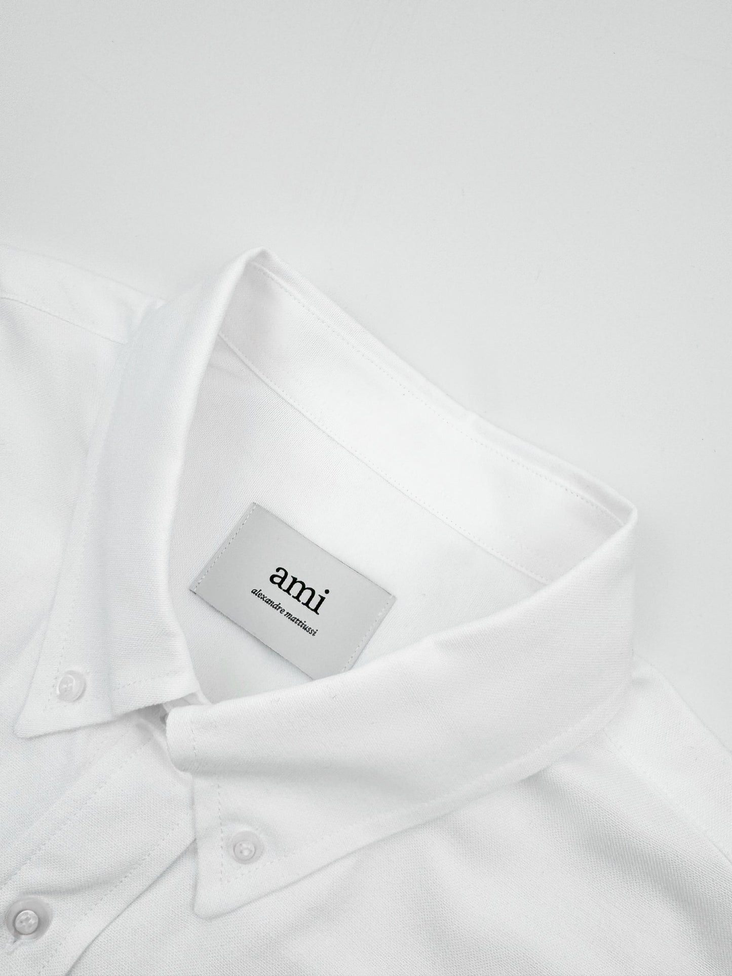 Ami Paris Heart Embroidered Boxy Oxford Shirt