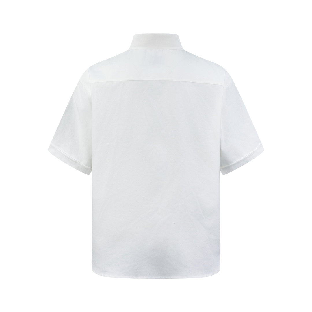 Ami Paris Heart Embroidered Boxy Oxford Shirt