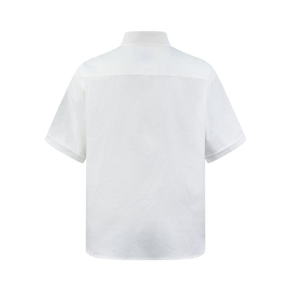Ami Paris Heart Embroidered Boxy Oxford Shirt