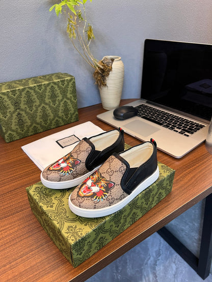 Gucci Kids Sheepskin-Lined Sneakers