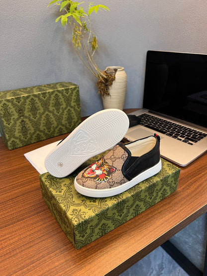 Gucci Kids Sheepskin-Lined Sneakers