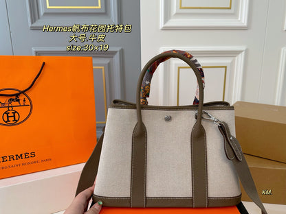 Hermès Canvas Garden Tote Bag